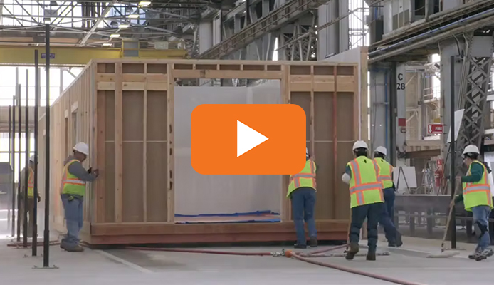 Modular manufacturers float structures through production