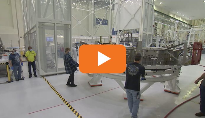 Artemis II Crew Module Adapter Moves Out of Clean Room